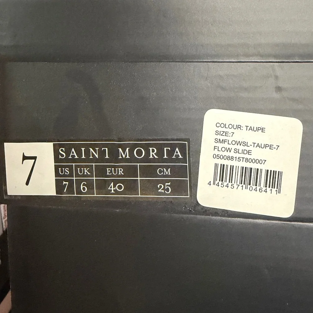 Saint Morta Flow Slide Taupe Mens Size 7 EUR 40 SMFLOWSL-TAUPE-7 New‎ in Box